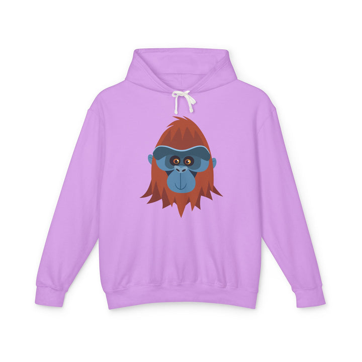 Orangutan Wild Faces Lightweight Hooded Sweatshirt - Adult