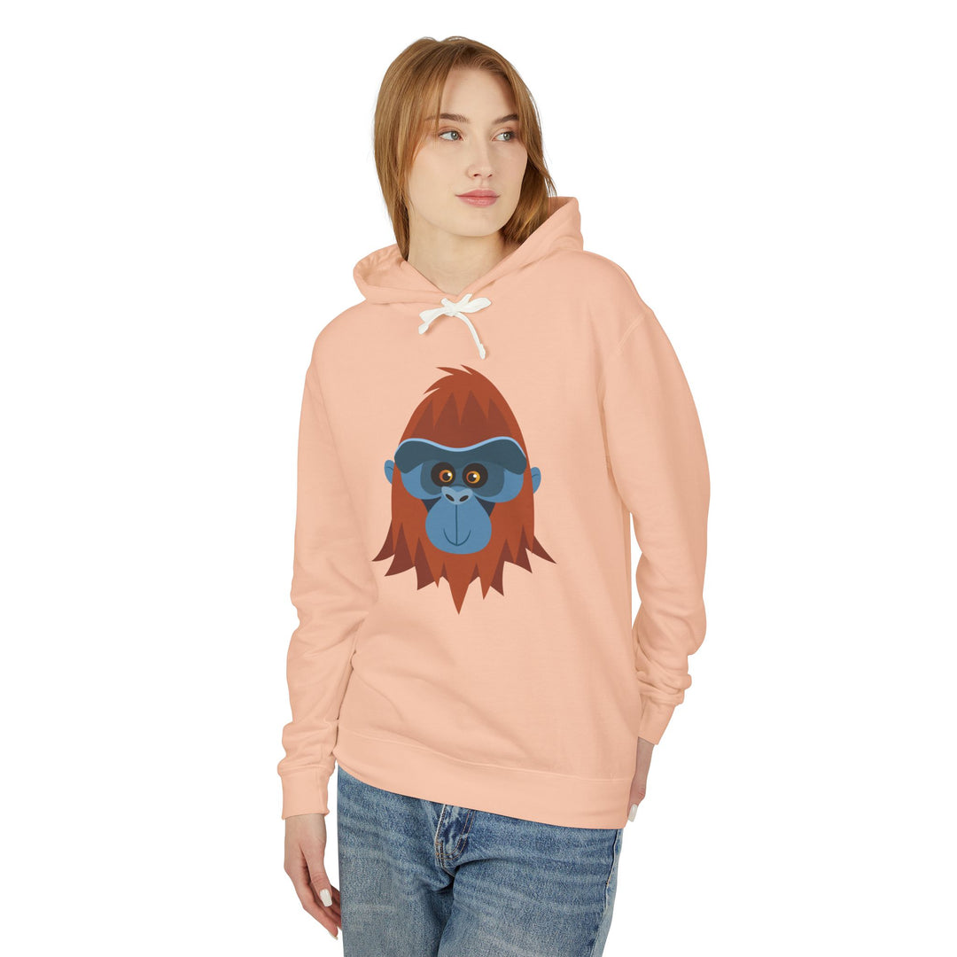 Orangutan Wild Faces Lightweight Hooded Sweatshirt - Adult