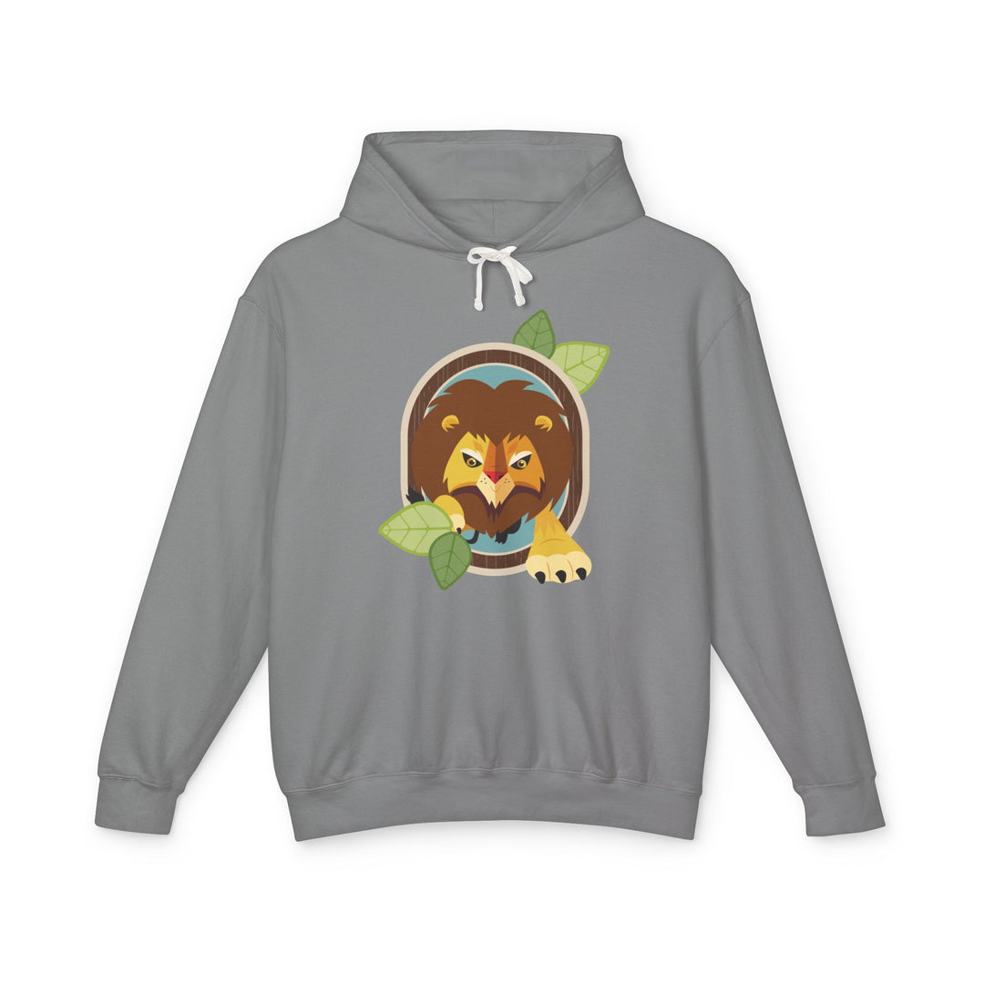 Lion Portrait of Nature Lightweight Hooded Sweatshirt - Adult