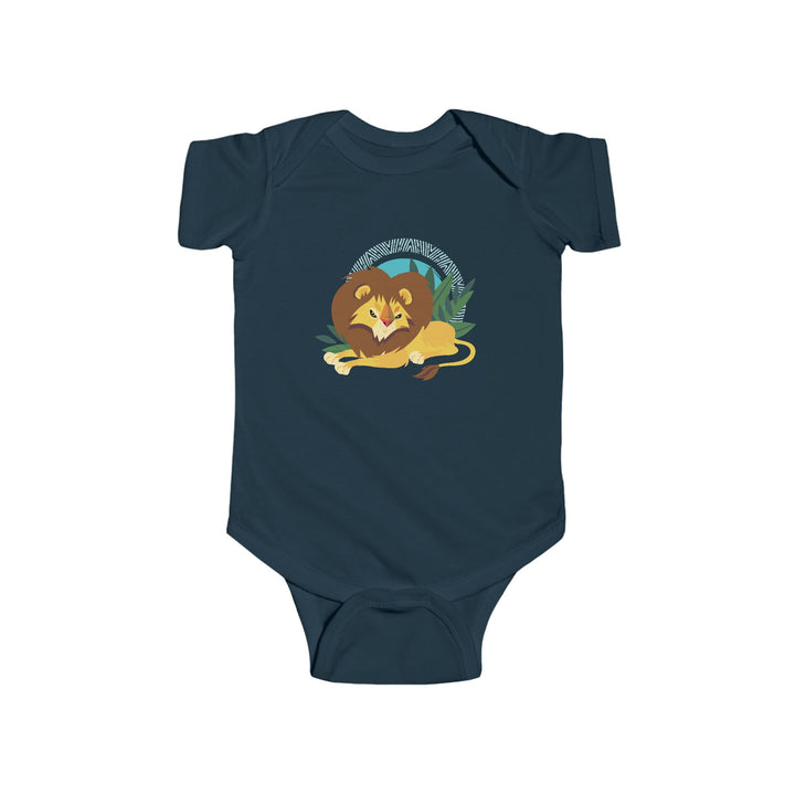 Lion Lounging Halo Soft Baby Onesie