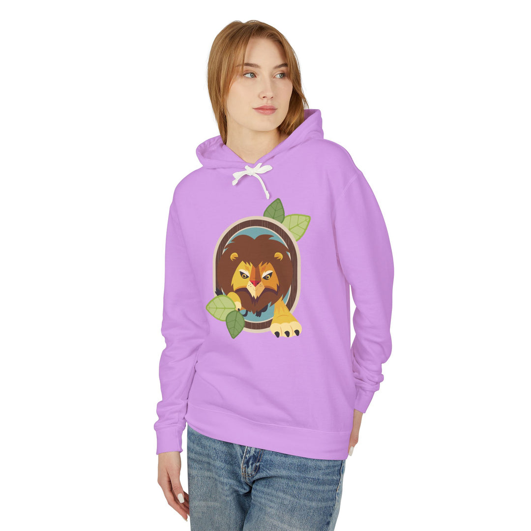 Lion Portrait of Nature Lightweight Hooded Sweatshirt - Adult