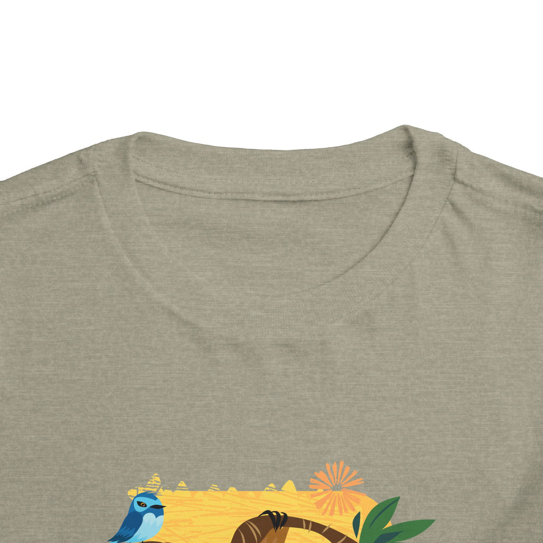 Sloth Hanging Out Flowers Soft Shirt - Toddler