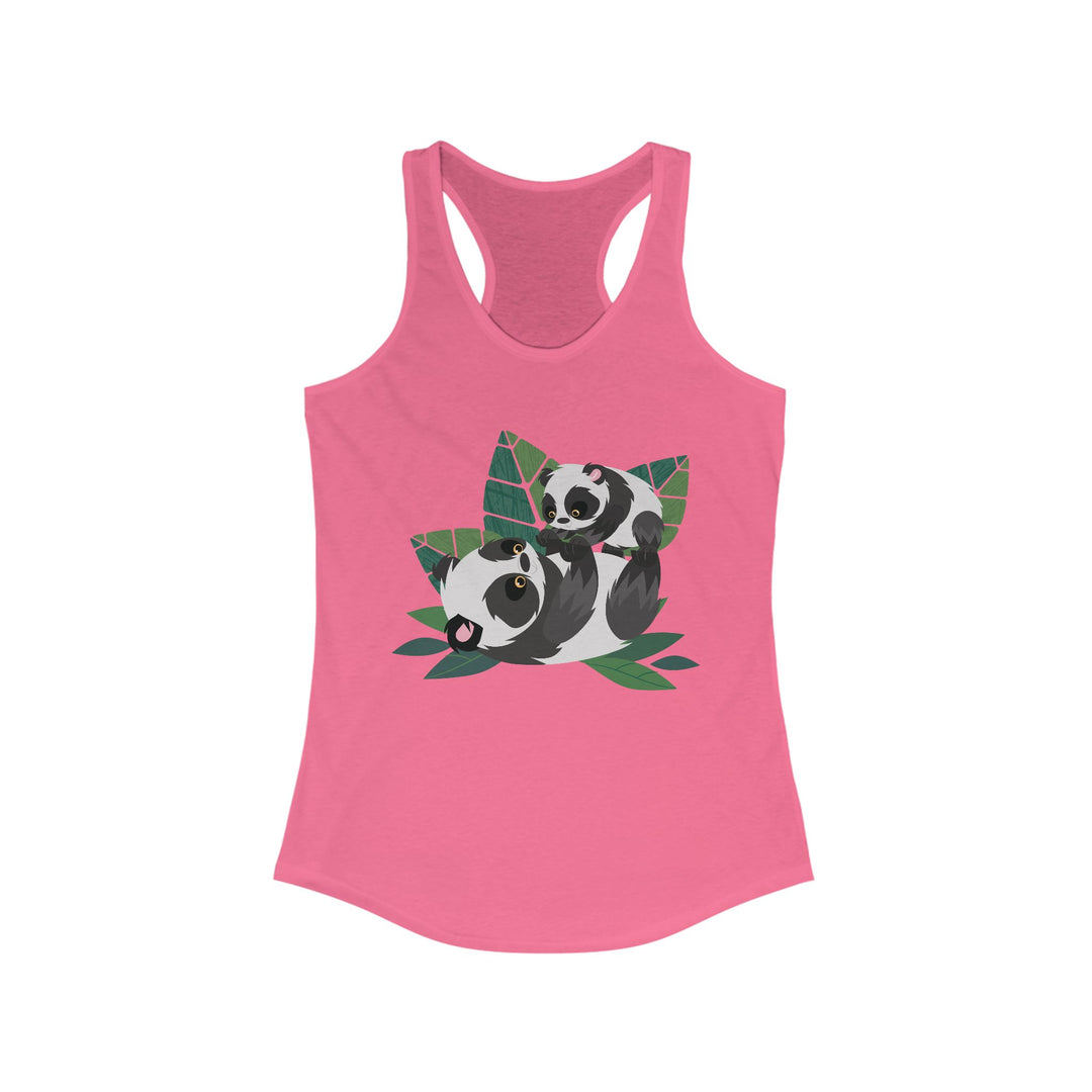 Panda Living Wildly Leaves Women's Racerback Athletic Tank