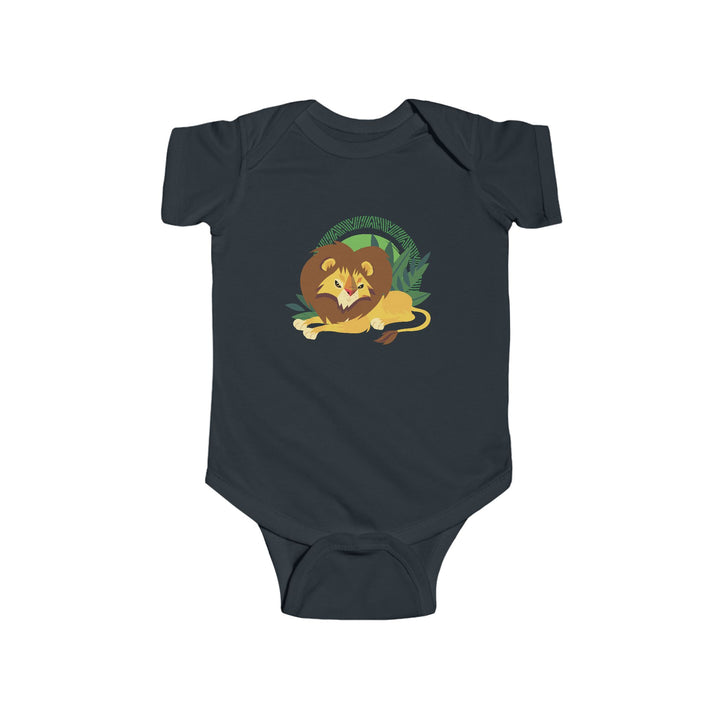 Lion Lounging Halo Soft Baby Onesie