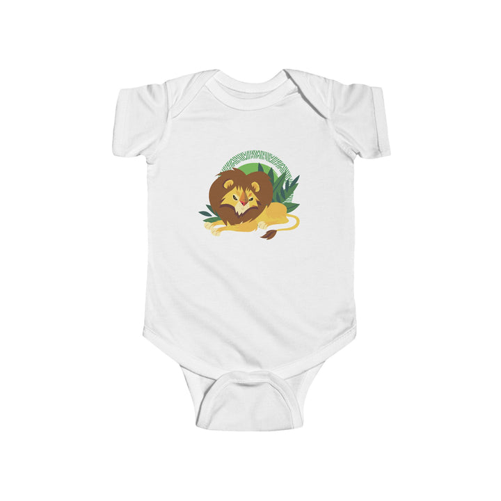 Lion Lounging Halo Soft Baby Onesie