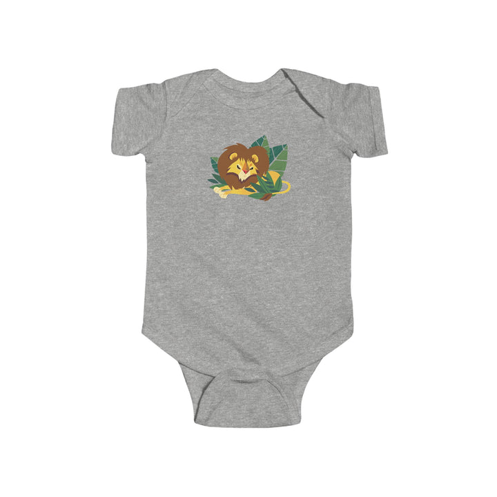 Lion Lounging Leaf Soft Baby Bodysuit